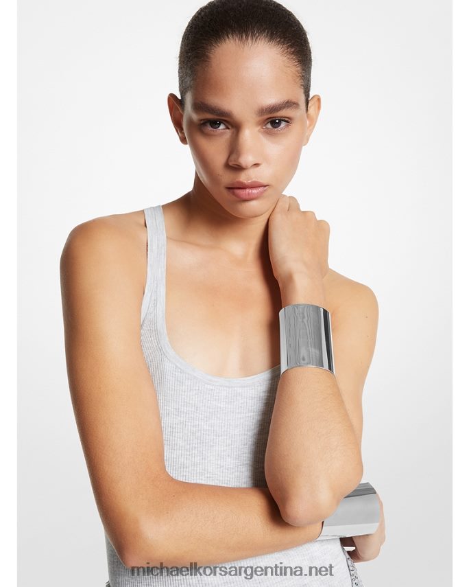 unisexo plata Brazalete de colección de latón chapado en metales preciosos Michael Kors T46HB03875