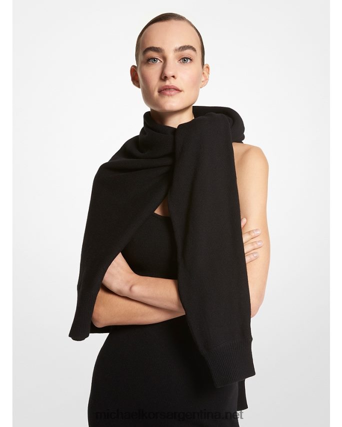 unisexo negro Bufanda de suéter de cachemir de colección Michael Kors T46HB03489