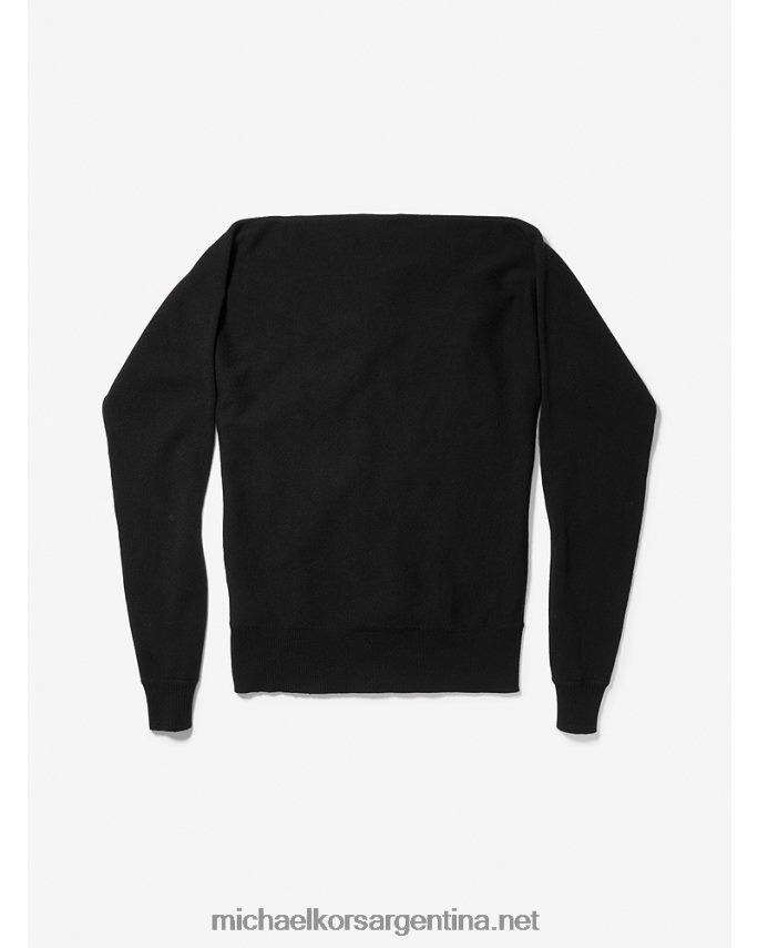 unisexo negro Bufanda de suéter de cachemir de colección Michael Kors T46HB03489