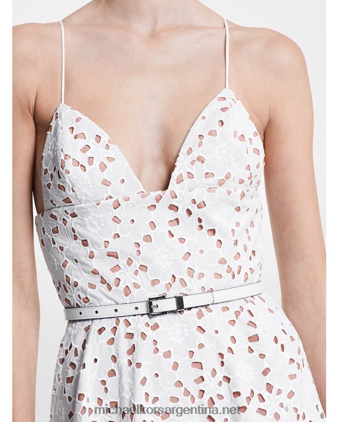 unisexo Blanco óptico cinturón de colección de cuero Michael Kors T46HB03907