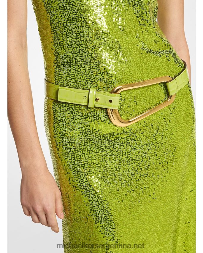 unisexo cal cinturón colección angelina piel grabado cocodrilo Michael Kors T46HB03885