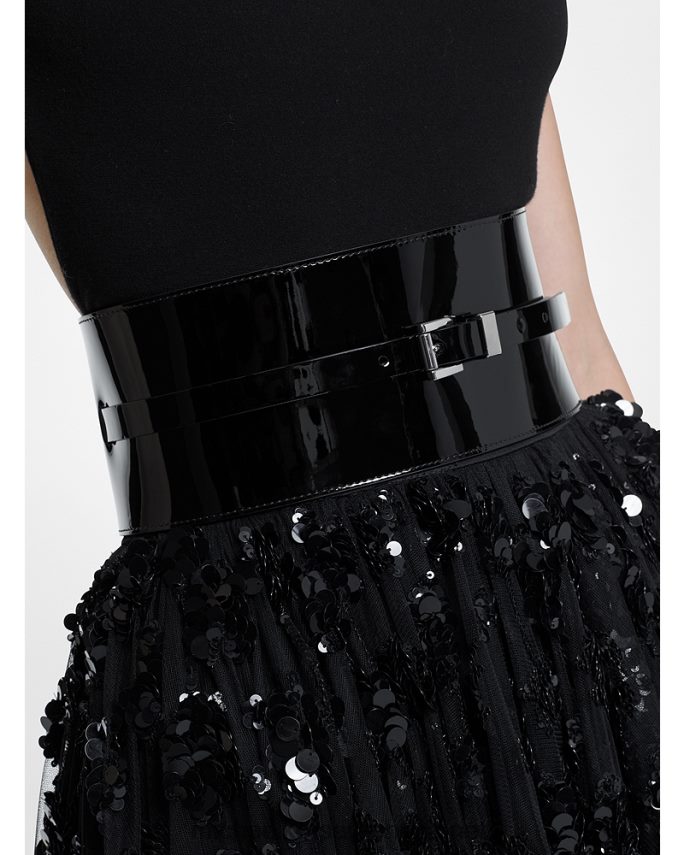 unisexo negro cinturón colección charol Michael Kors T46HB03911