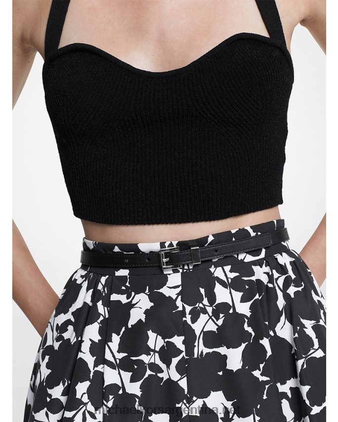 unisexo negro cinturón de colección de cuero Michael Kors T46HB03903