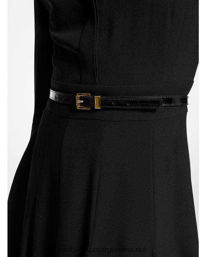 unisexo negro cinturón pantalón colección piel grabada cocodrilo Michael Kors T46HB03889