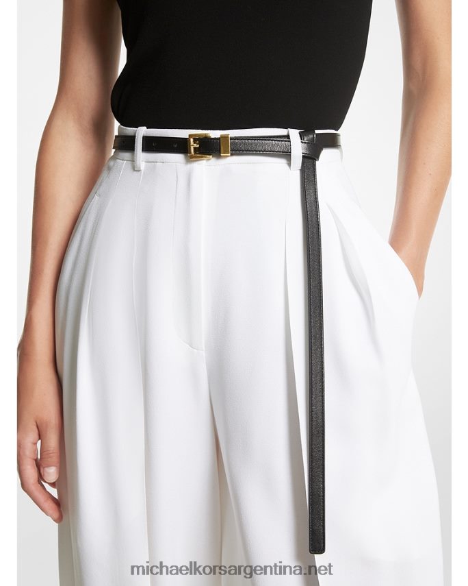 unisexo negro cinturón pantalón de piel colección Michael Kors T46HB03897