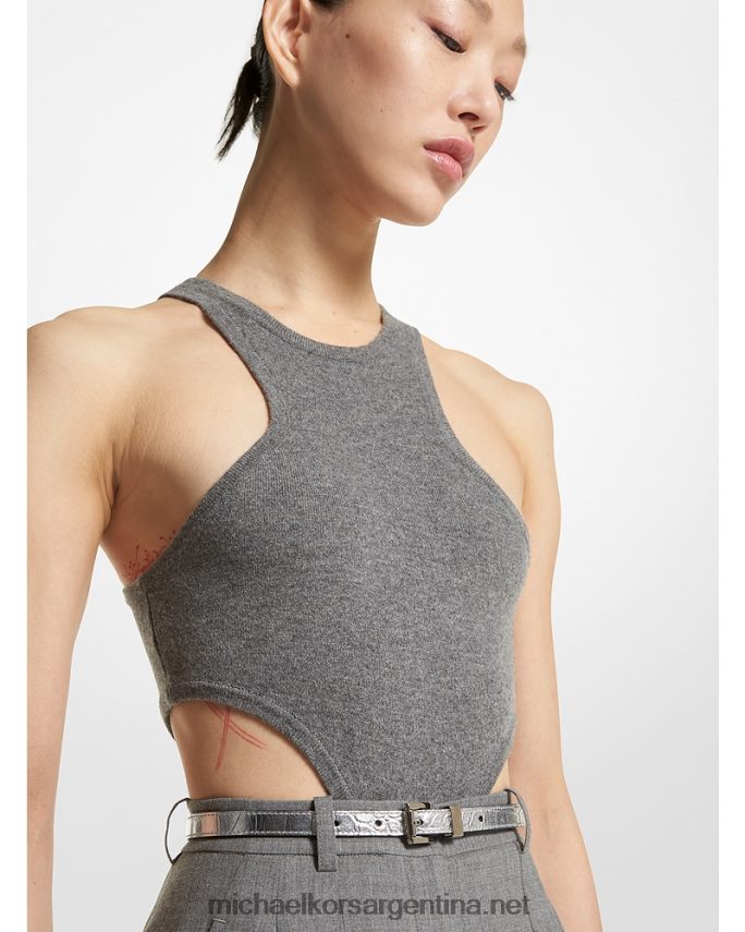 unisexo plata cinturón pantalón collection piel grabada cocodrilo metalizado Michael Kors T46HB03888