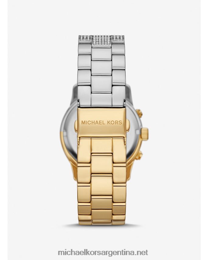 unisexo Dos tonos reloj de pavimentación de pista Michael Kors T46HB03958