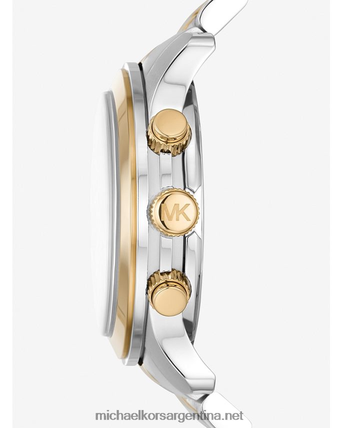 unisexo Dos tonos reloj de pista de gran tamaño Michael Kors T46HB03964