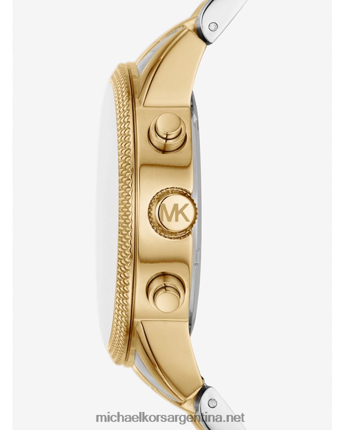 unisexo Dos tonos reloj hutton de gran tamaño Michael Kors T46HB03978