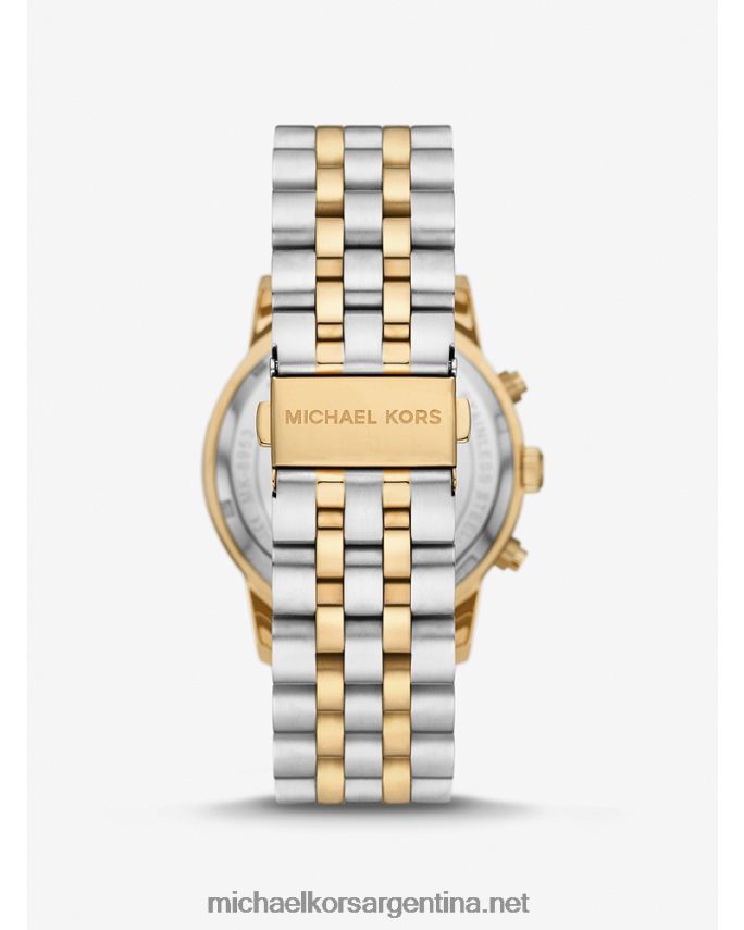 unisexo Dos tonos reloj hutton de gran tamaño Michael Kors T46HB03978