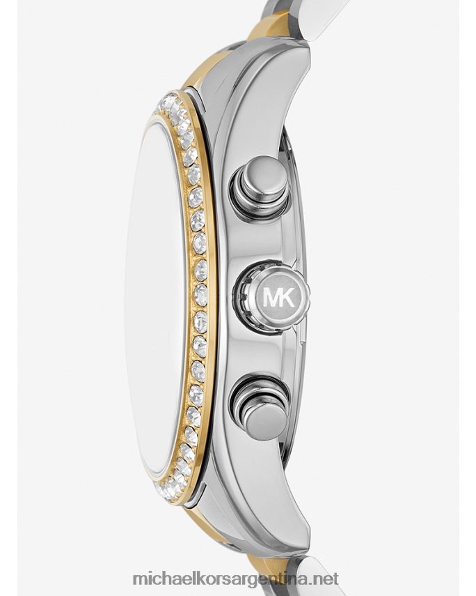 unisexo Dos tonos reloj lexington pave de gran tamaño Michael Kors T46HB03973