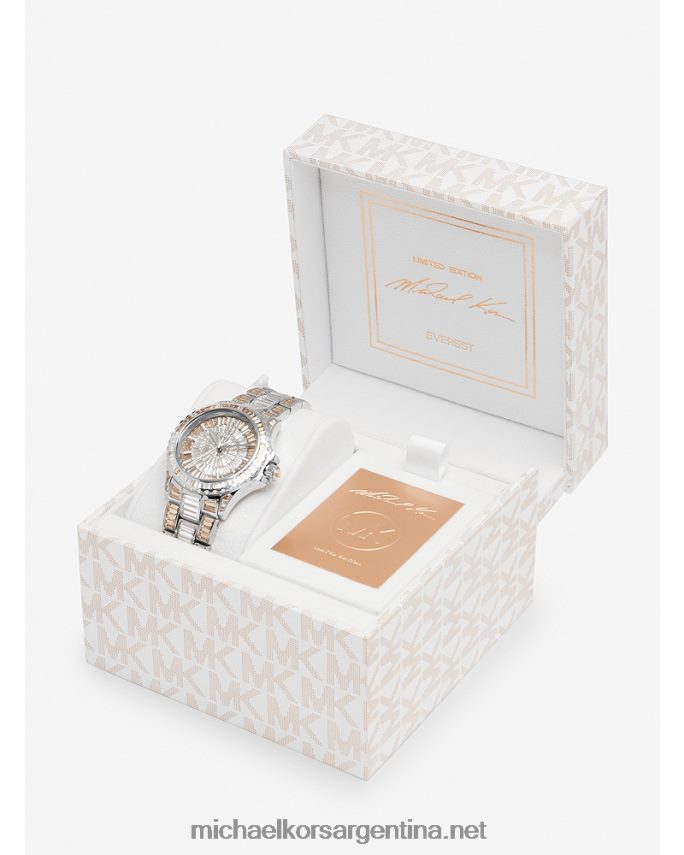 unisexo Dos tonos reloj mini everest pave de edición limitada Michael Kors T46HB03954