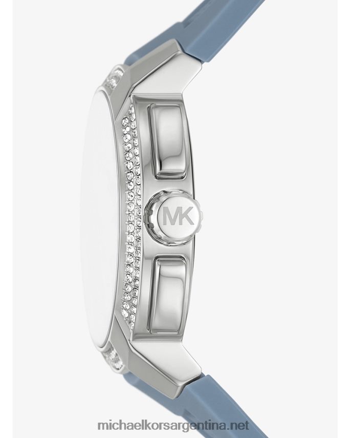 unisexo cambray reloj sydney paveand de silicona de gran tamaño Michael Kors T46HB04009