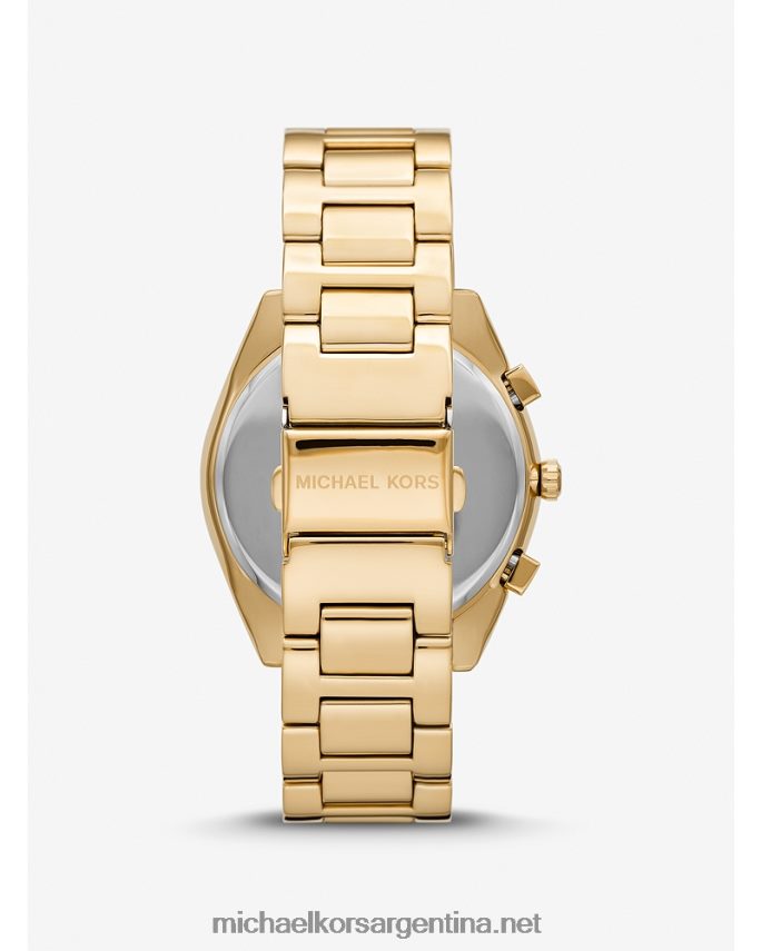 unisexo oro reloj janelle pave oversize Michael Kors T46HB04035
