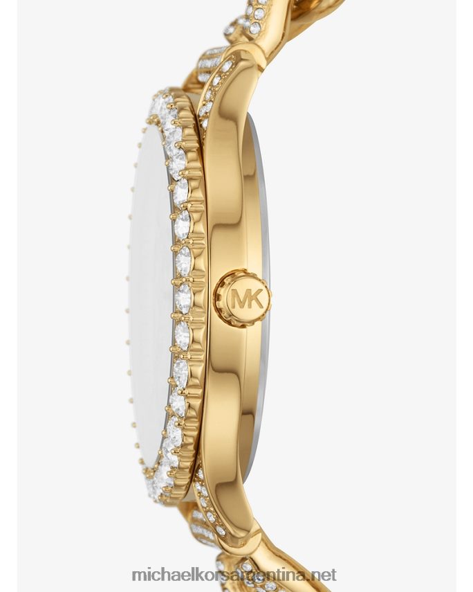 unisexo oro reloj layton pave curb-link Michael Kors T46HB03952