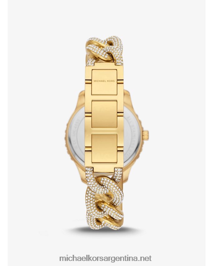 unisexo oro reloj layton pave curb-link Michael Kors T46HB03952