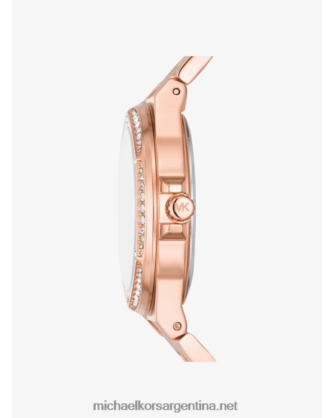 unisexo oro rosa reloj lennox pave logo Michael Kors T46HB04005