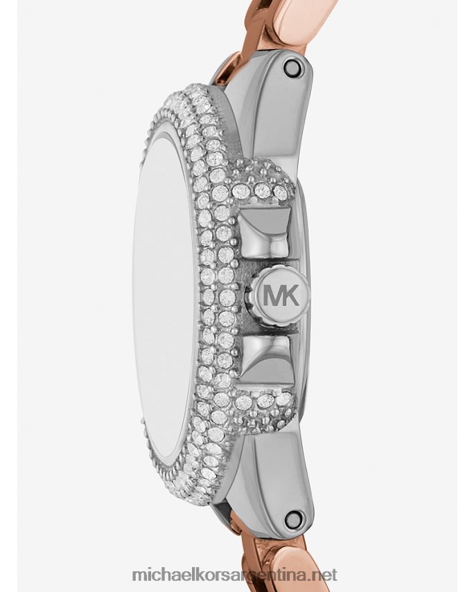 unisexo plata mini reloj camille pave Michael Kors T46HB03984