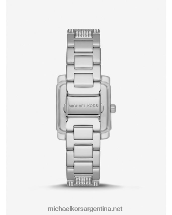 unisexo plata reloj de gran tamaño con pavé de esmeril Michael Kors T46HB04001