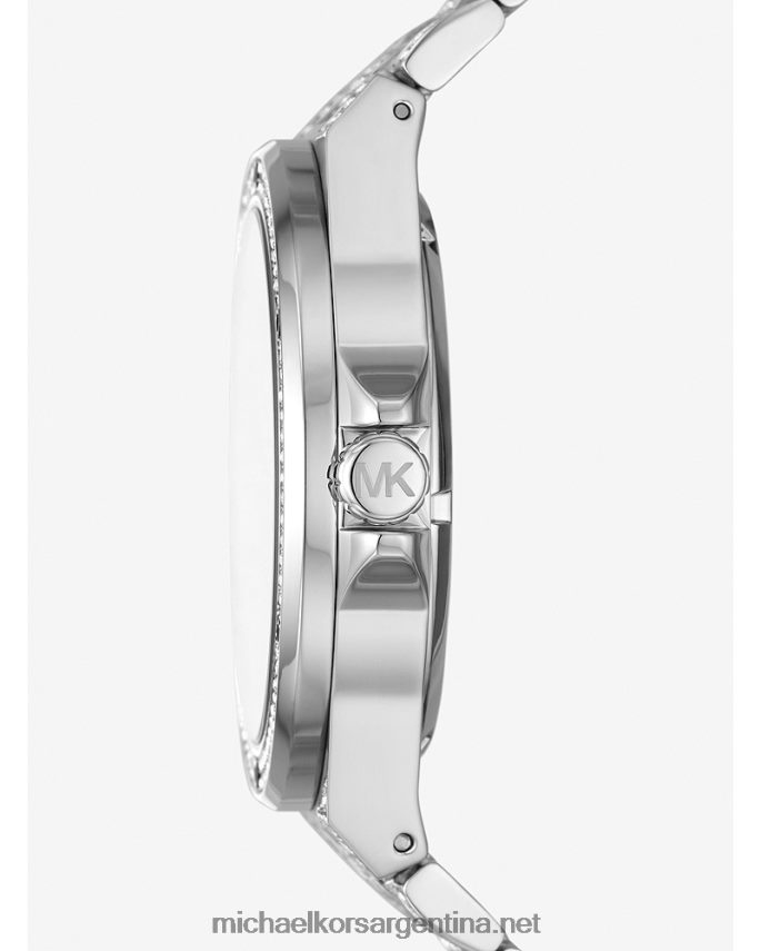 unisexo plata reloj lennox pave de gran tamaño de edición limitada Michael Kors T46HB03983