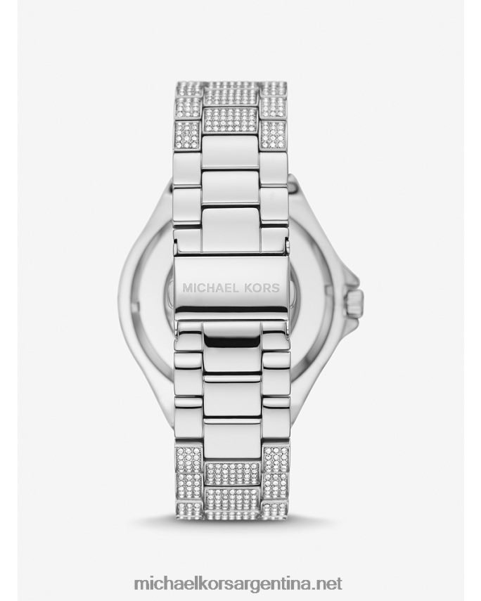 unisexo plata reloj lennox pave de gran tamaño de edición limitada Michael Kors T46HB03983
