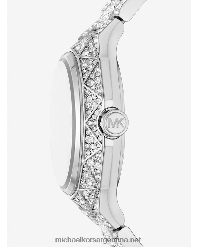 unisexo plata reloj raquel pave oversize Michael Kors T46HB03980