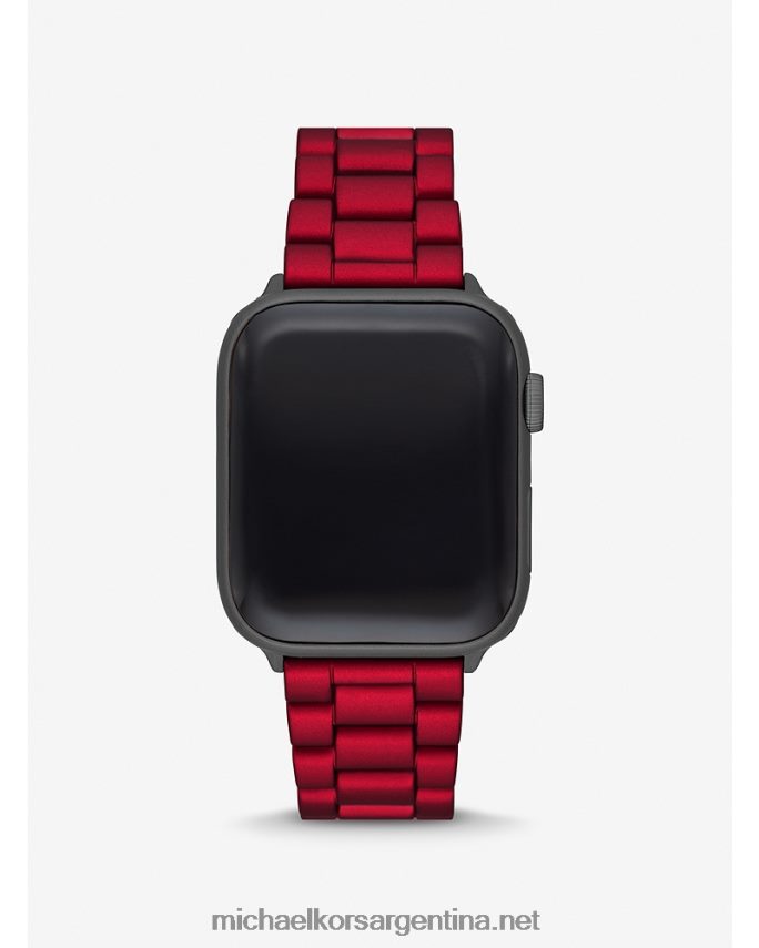 unisexo rojo correa de acero inoxidable para reloj de manzana Michael Kors T46HB04014