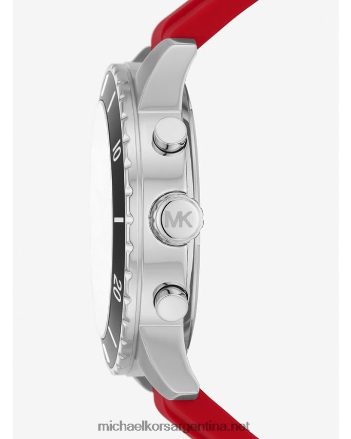 unisexo rojo reloj cunningham de gran tamaño y silicona Michael Kors T46HB03990