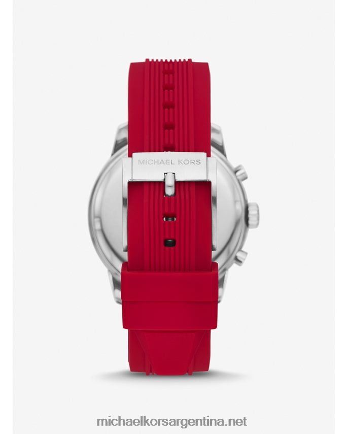 unisexo rojo reloj cunningham de gran tamaño y silicona Michael Kors T46HB03990