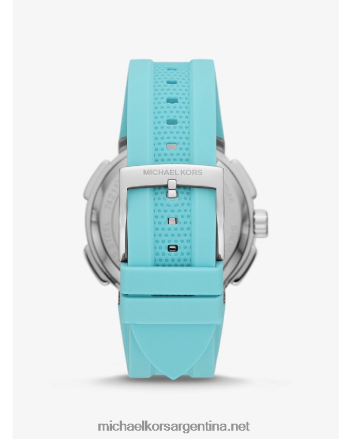 unisexo turquesa reloj sydney paveand de silicona de gran tamaño Michael Kors T46HB03994