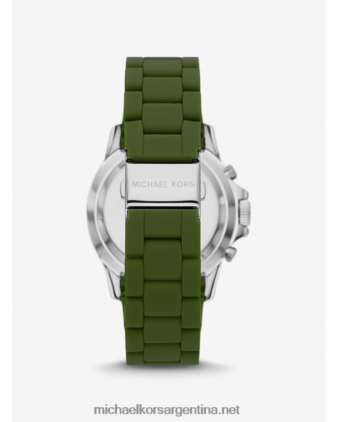 unisexo verde reloj everestand de silicona de gran tamaño Michael Kors T46HB03993