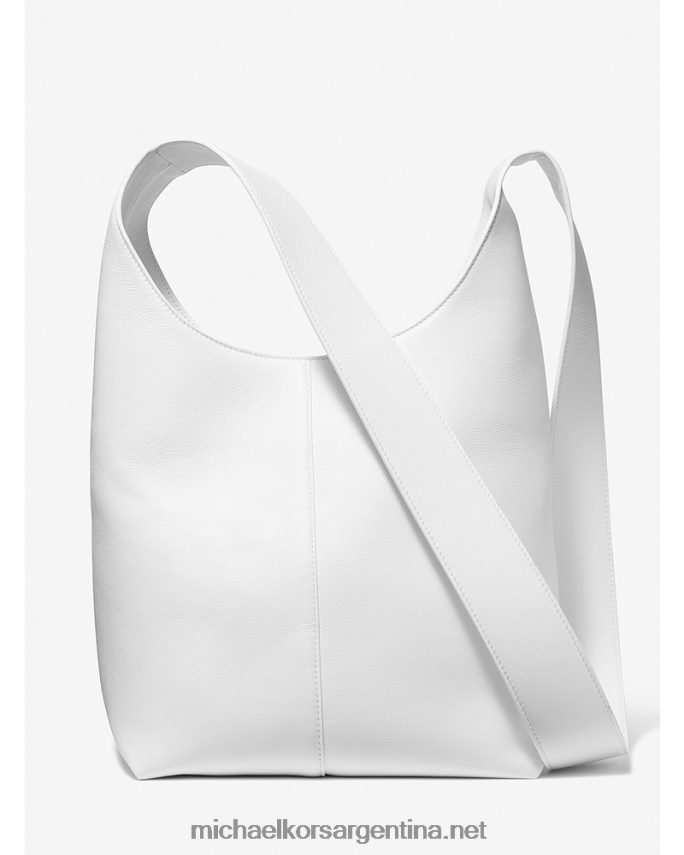 unisexo Blanco óptico bolso hobo mediano colección dede de piel Michael Kors T46HB03767