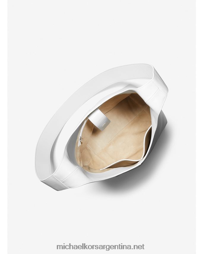 unisexo Blanco óptico bolso hobo mediano colección dede de piel Michael Kors T46HB03767