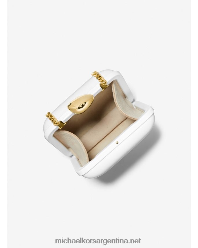 unisexo Blanco óptico colección tina mini minaudiere de cuero Michael Kors T46HB03780