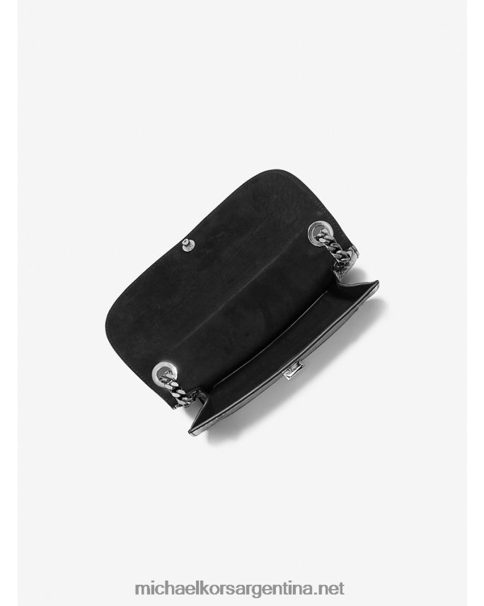 unisexo blanco negro bolso sobre de piel de becerro y pelo de becerro con estampado de leopardo mini christie Michael Kors T46HB03803