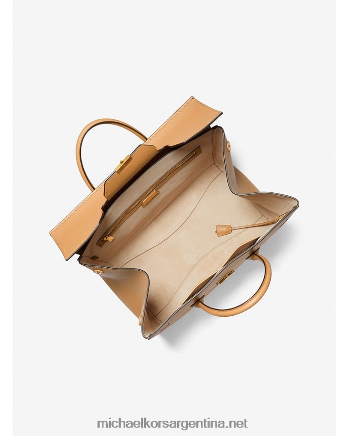 unisexo camello bolso de fin de semana de piel de la colección campbell Michael Kors T46HB03796