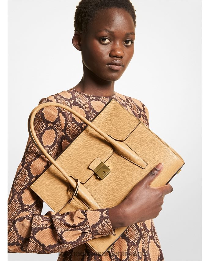 unisexo camello bolso satchel mediano collection campbell de piel granulada Michael Kors T46HB03798