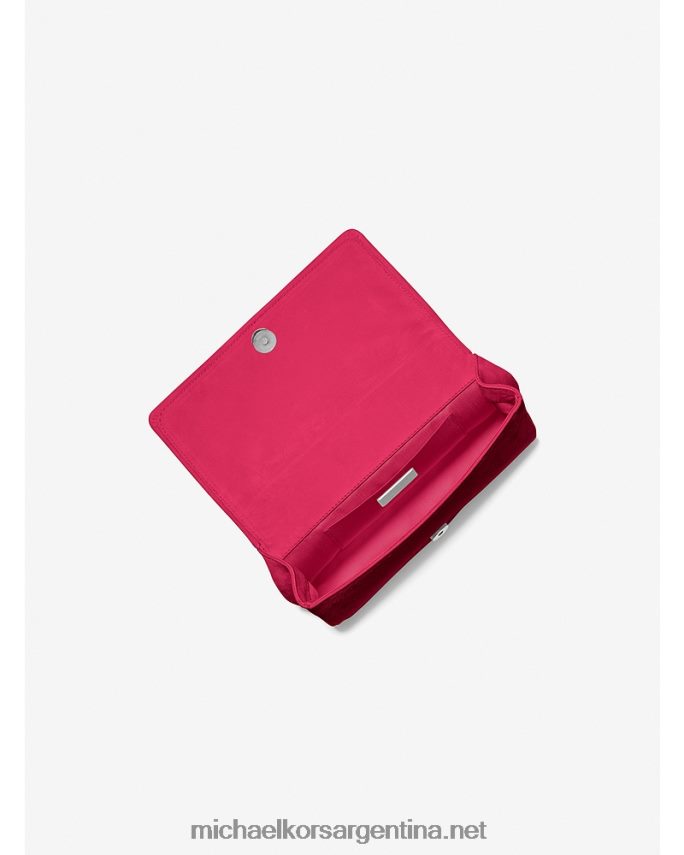 unisexo fucsia bolso sobre mini de ante adornado con cristales de colección christie Michael Kors T46HB03806