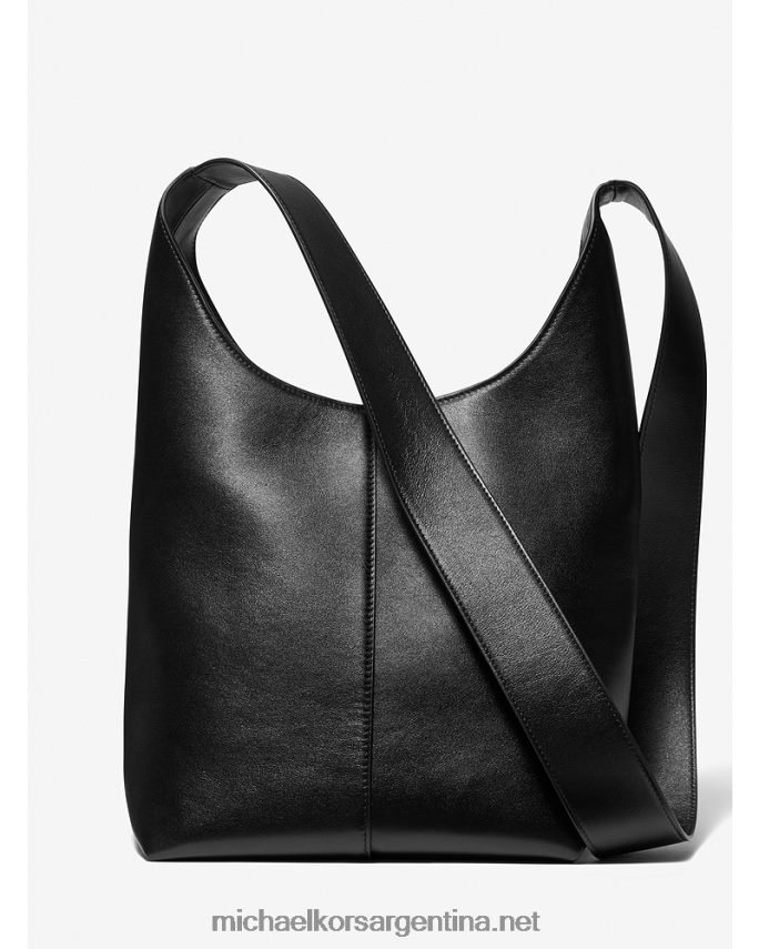 unisexo negro bolso hobo mediano colección dede de piel Michael Kors T46HB03768