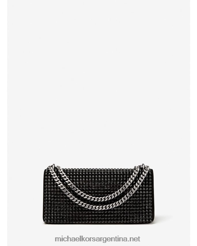 unisexo negro bolso sobre mini de ante adornado con cristales de colección christie Michael Kors T46HB03805