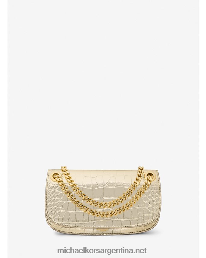 unisexo oro bolso sobre mini colección christie de piel repujada de cocodrilo metalizado Michael Kors T46HB03783