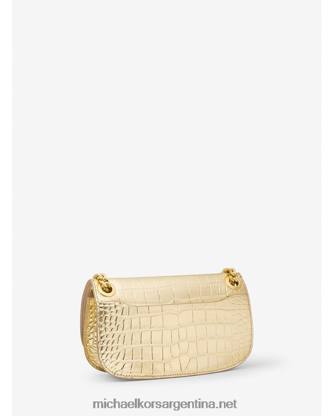 unisexo oro bolso sobre mini colección christie de piel repujada de cocodrilo metalizado Michael Kors T46HB03783