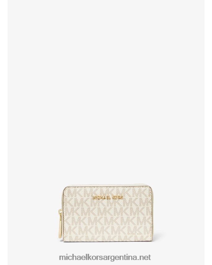 unisexo vainilla/bellota cartera pequeña con logo y piel Michael Kors T46HB03941