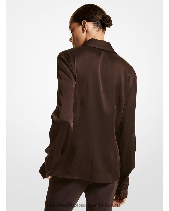 unisexo chocolate colección hansen camisa satín charmeuse Michael Kors T46HB03622