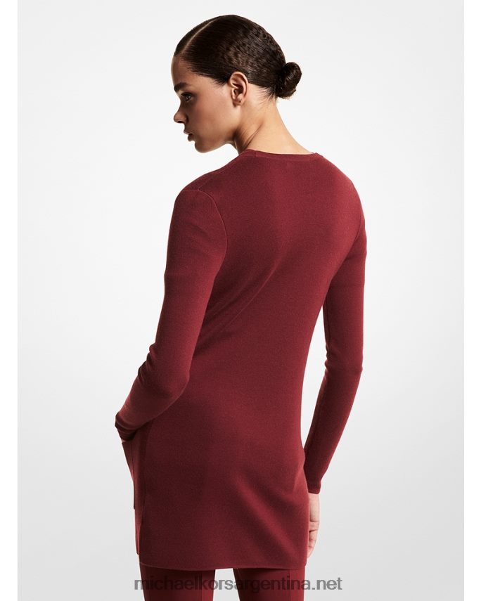 unisexo borgoña cárdigan de cachemira de la colección Bette Michael Kors T46HB03682