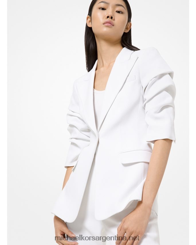 unisexo Blanco óptico blazer con manga aplastada doble crepe sable collection Michael Kors T46HB03724