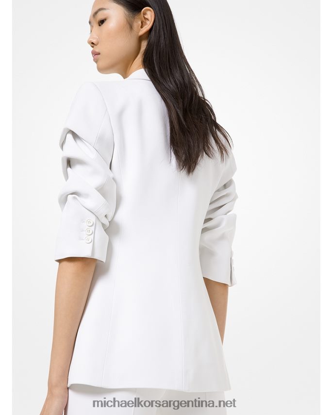 unisexo Blanco óptico blazer con manga aplastada doble crepe sable collection Michael Kors T46HB03724