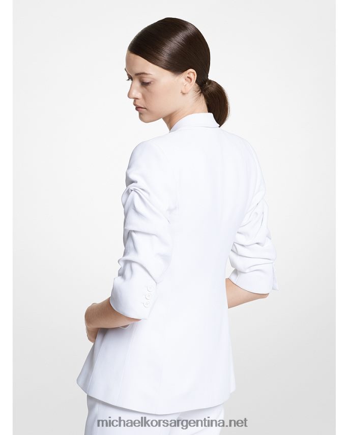 unisexo Blanco óptico blazer de manga aplastada de doble crepe sable de collection cate Michael Kors T46HB03430