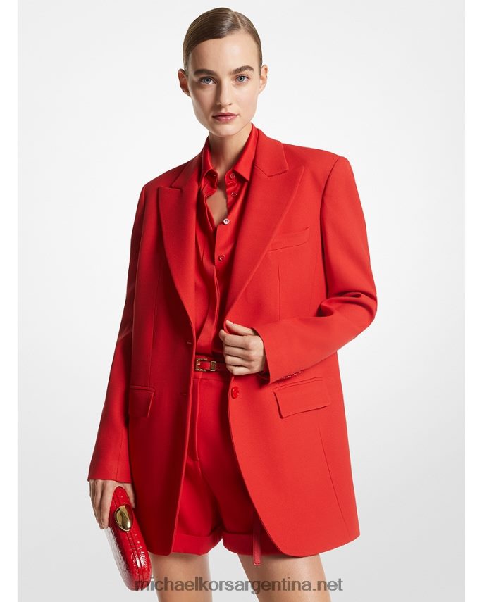 unisexo amapola blazer boyfriend doble crepe sable colección Michael Kors T46HB03494