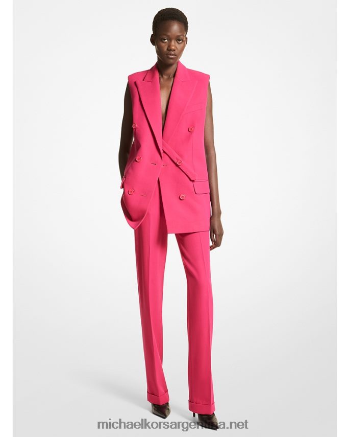unisexo fucsia blazer sin mangas de gabardina de lana collection Michael Kors T46HB03760